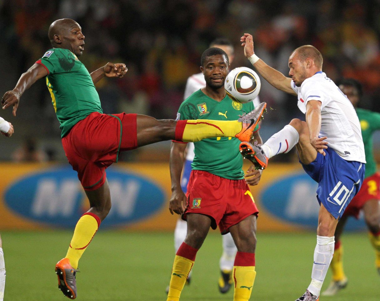 Le match Pays-Bas-Cameroun lors de la Coupe du monde de 2010. © CHINE NOUVELLE/SIPA