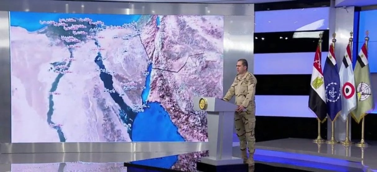 Le porte-parole de l’armée, le colonel Tamer al-Rifai, le 9 février 2018. © Capture d’écran AFP