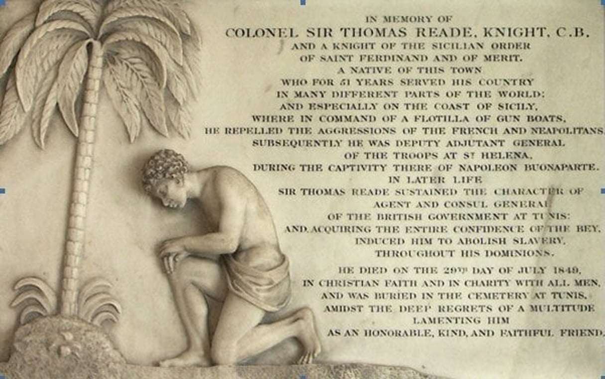 La tombe de Thomas Reade, seul monument en Tunisie rappelant la fin de l’esclavage. © L’autre Sainte-Hélène