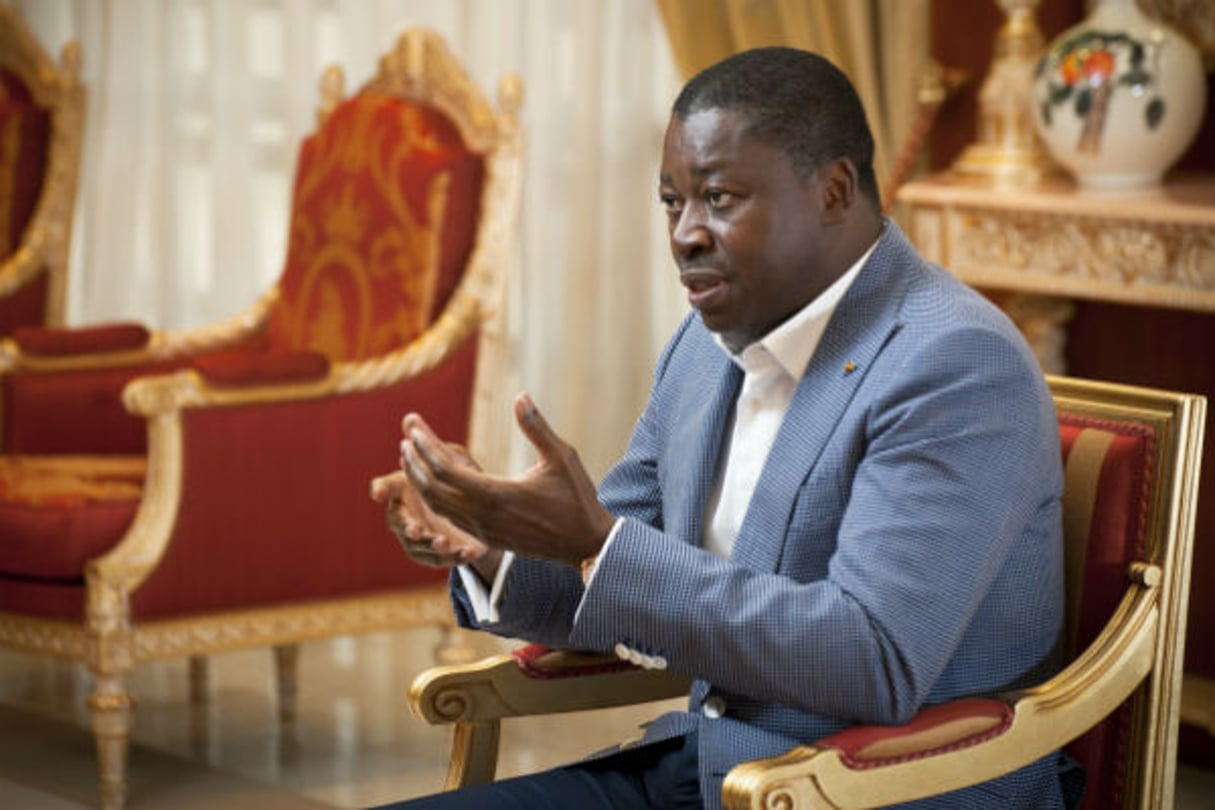Faure Gnassingbé, au palais présidentiel à Lomé, en décembre 2017. © Vincent Fournier/Jeune Afrique