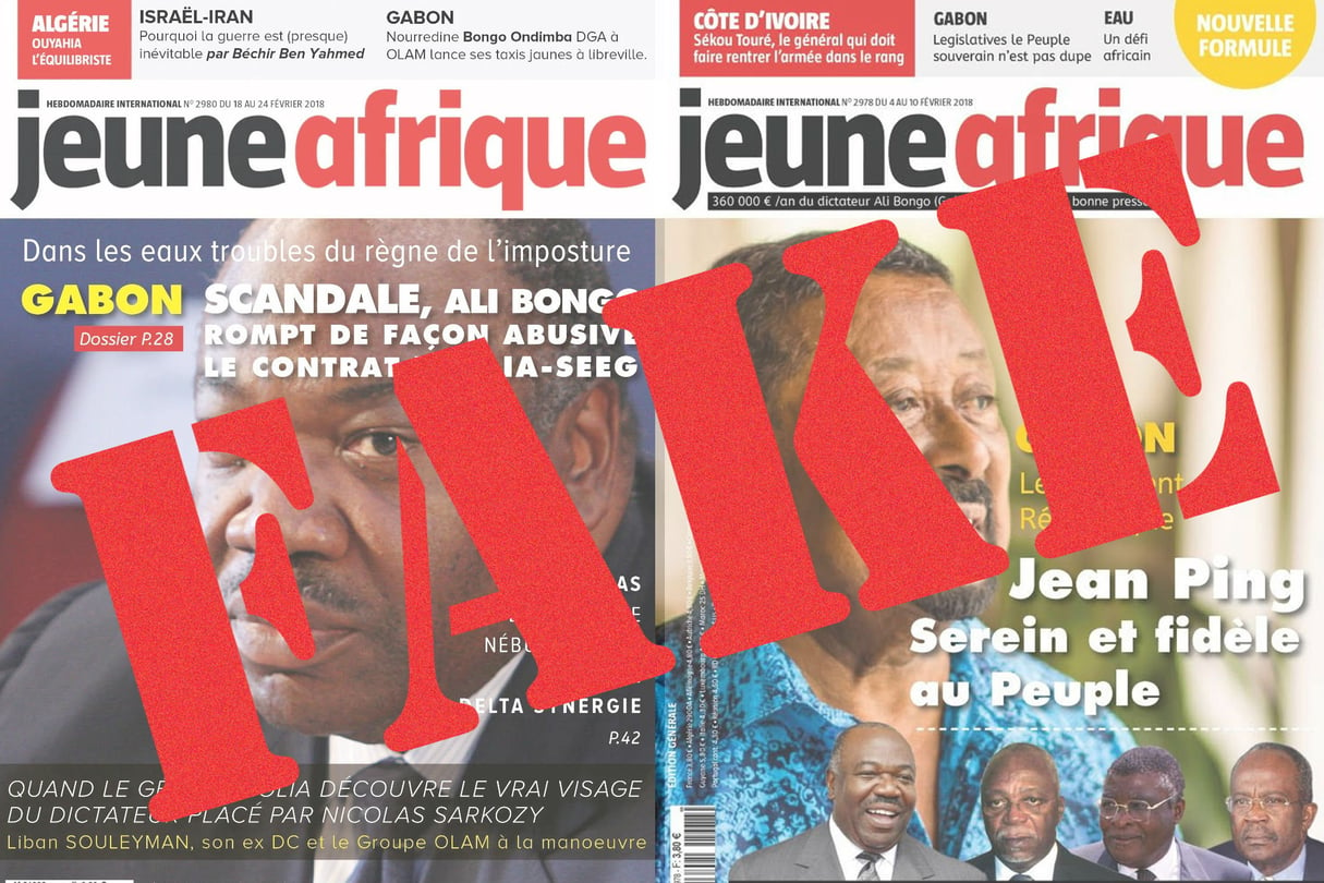 Fausses Une de Jeune Afrique. © DR / JA