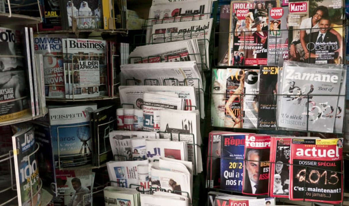 Kiosque à journaux, Maroc. © Hassan Ouazzani pour Jeune Afrique