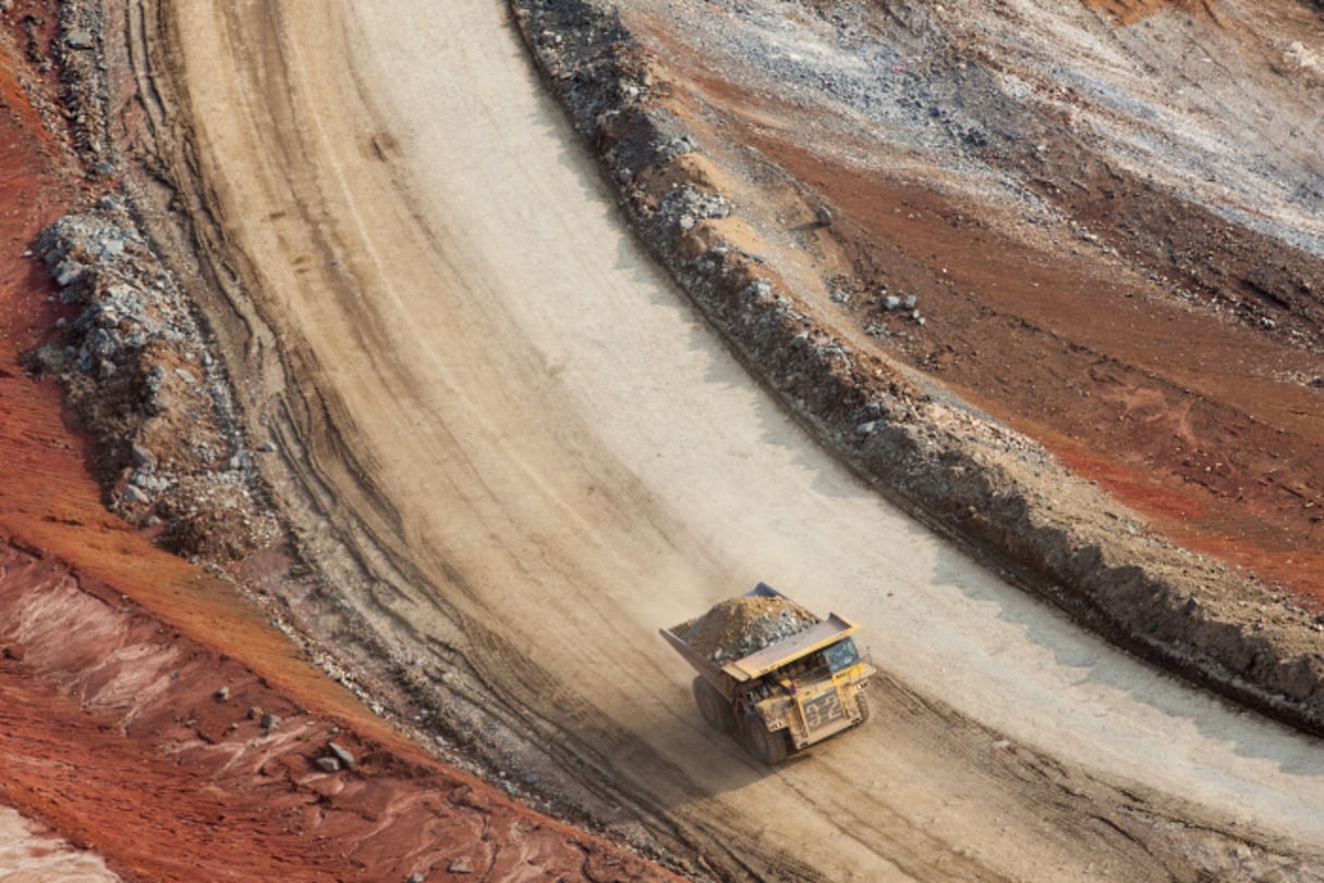 La mine de cuivre Frontier à Sakania, à la frontière avec la Zambie, à l’extrême sud-est de la province minière du Katanga, en République démocratique du Congo. © Gwenn Dubourthoumieu pour Jeune Afrique