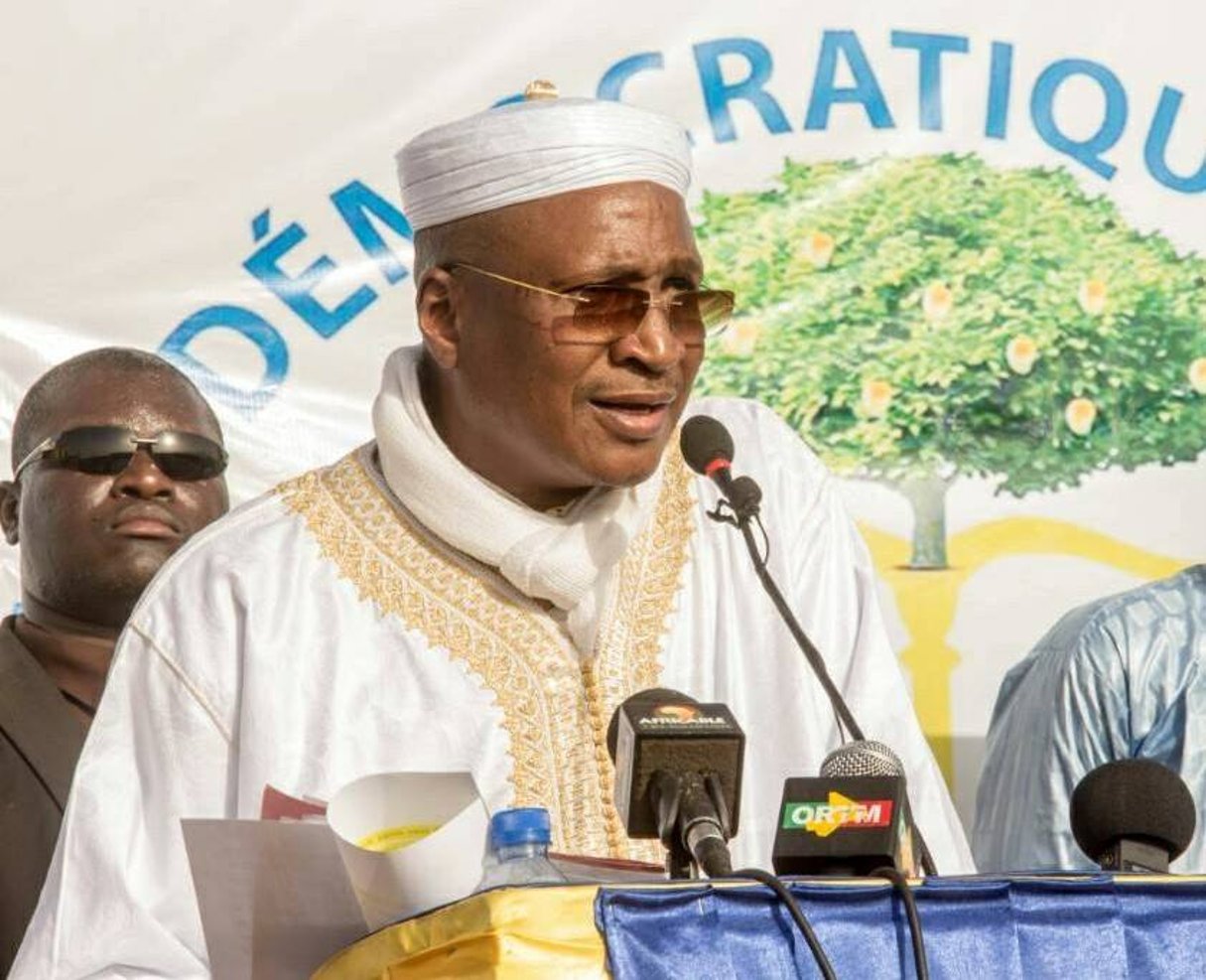 Aliou Boubacar Diallo, président d’honneur de l’ADP-Maliba, le 10mars 2018à Nioro du Sahel. © Photo page Facebook officielle ADP-Maliba