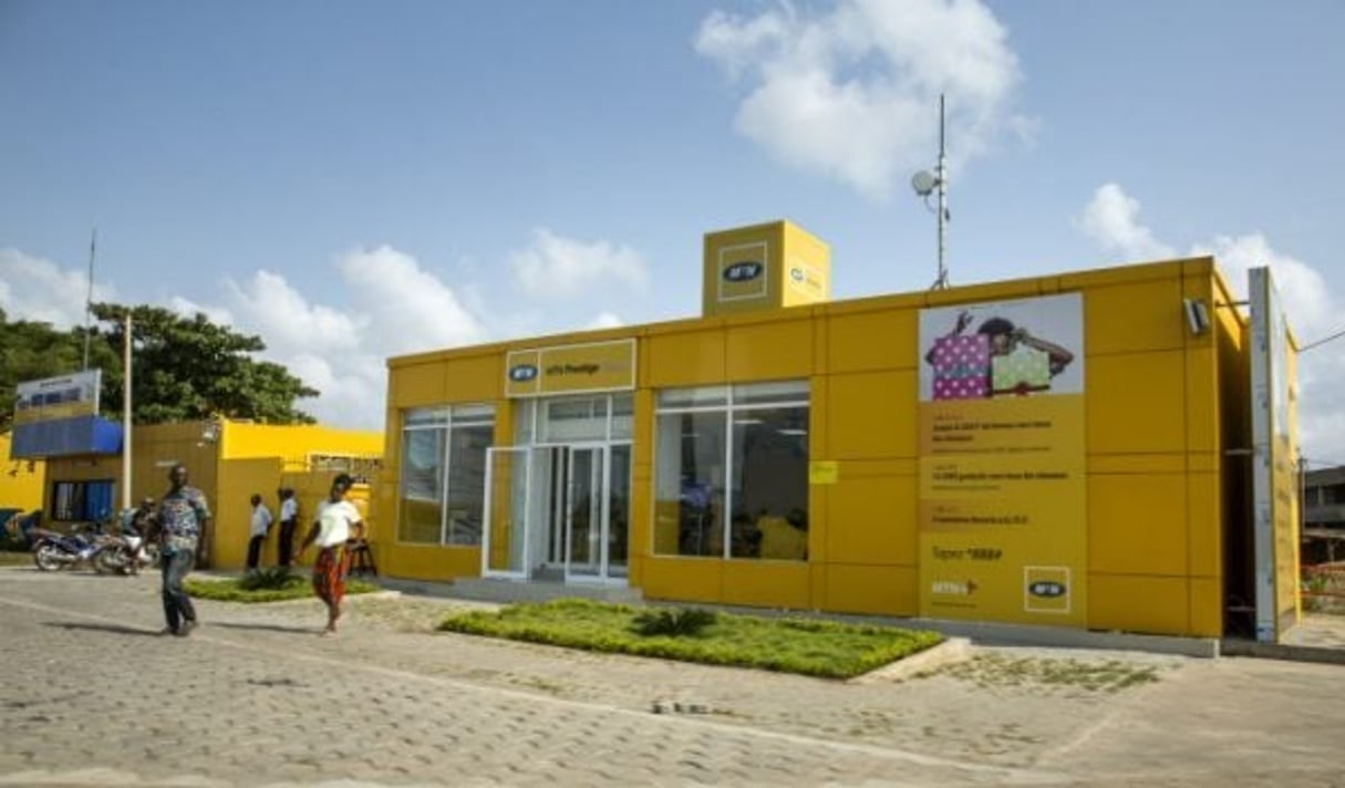 Agence MTN, à Cotonou, en novembre 2017. © Jacques Torregano pour JA