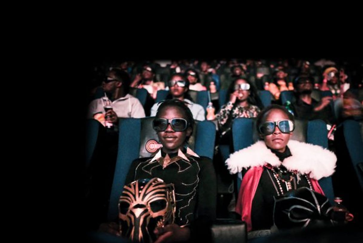 La présentation du film « Black Panther » en avant-première, le 14 février à Nairobi, au Kenya. © Yasuyoshi CHIBA/AFP