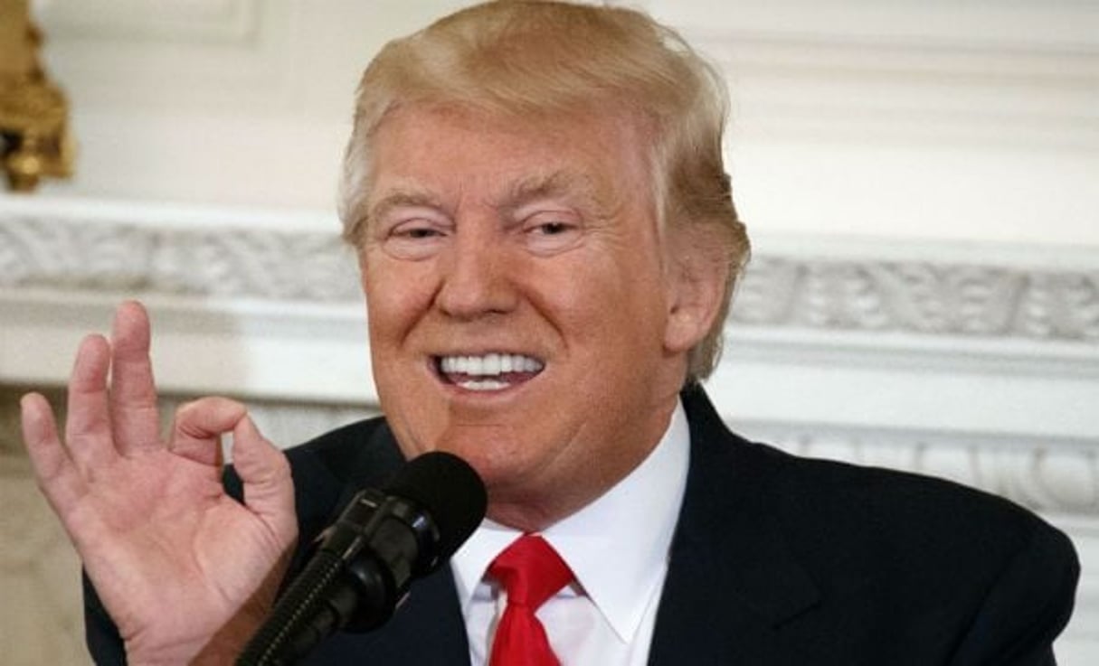 Donald Trump, en février 2017 à la Maison-Blanche. © Evan Vucci/AP/SIPA