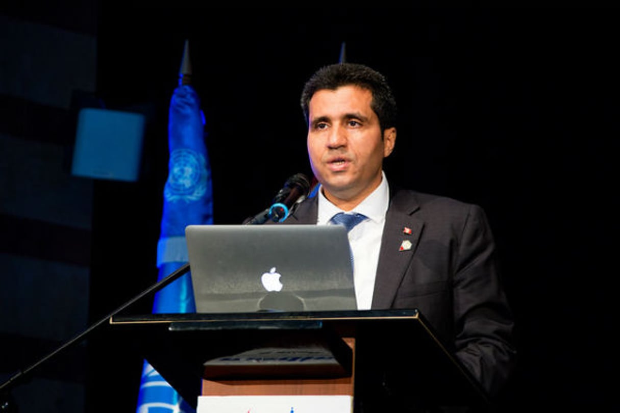 Le ministre tunisien des Technologies de la communication et de l’Économie numérique Anouar Maârouf, lors d’un gala à Hammamet (Tunisie), le 26 octobre 2016 © ITU Pictures/Flickr