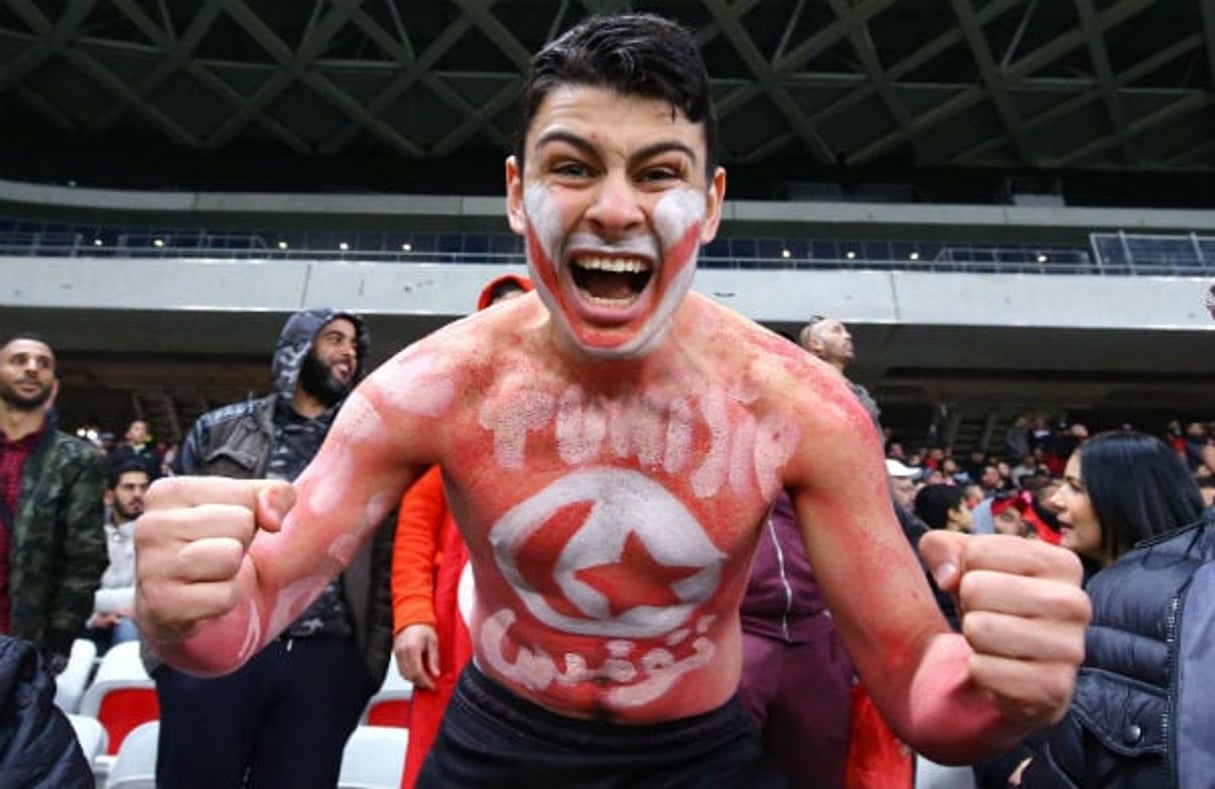 Un supporter tunisien, à l’issue du match face au Costa Rica, dans la phase préparatoire du Mondial 2018. © Paul Greenwood/BPI/Shut/SIPA