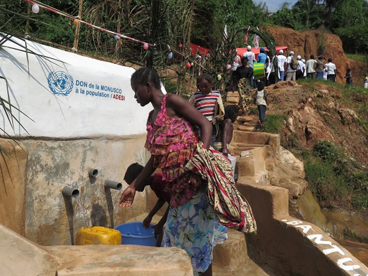 Une source d’eau potable à Kananga, dans le centre de la RDC, le 20 janvier 2018. © Laurent Sam Oussou/Monusco