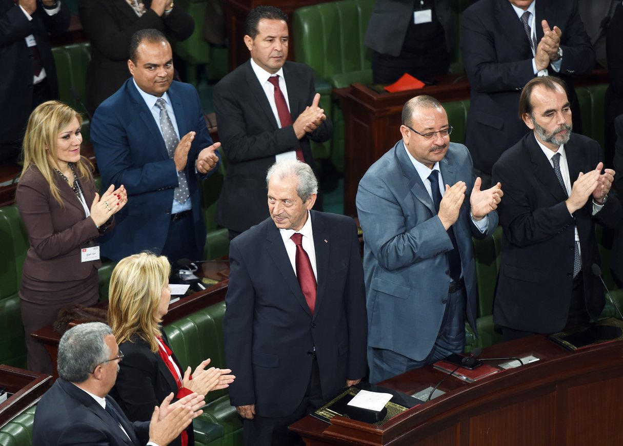 Élection de Mohamed Ennaceur à la présidence de l’Assemblée,le 4 décembre 2014. &copy; Fethi Belaid/AFP