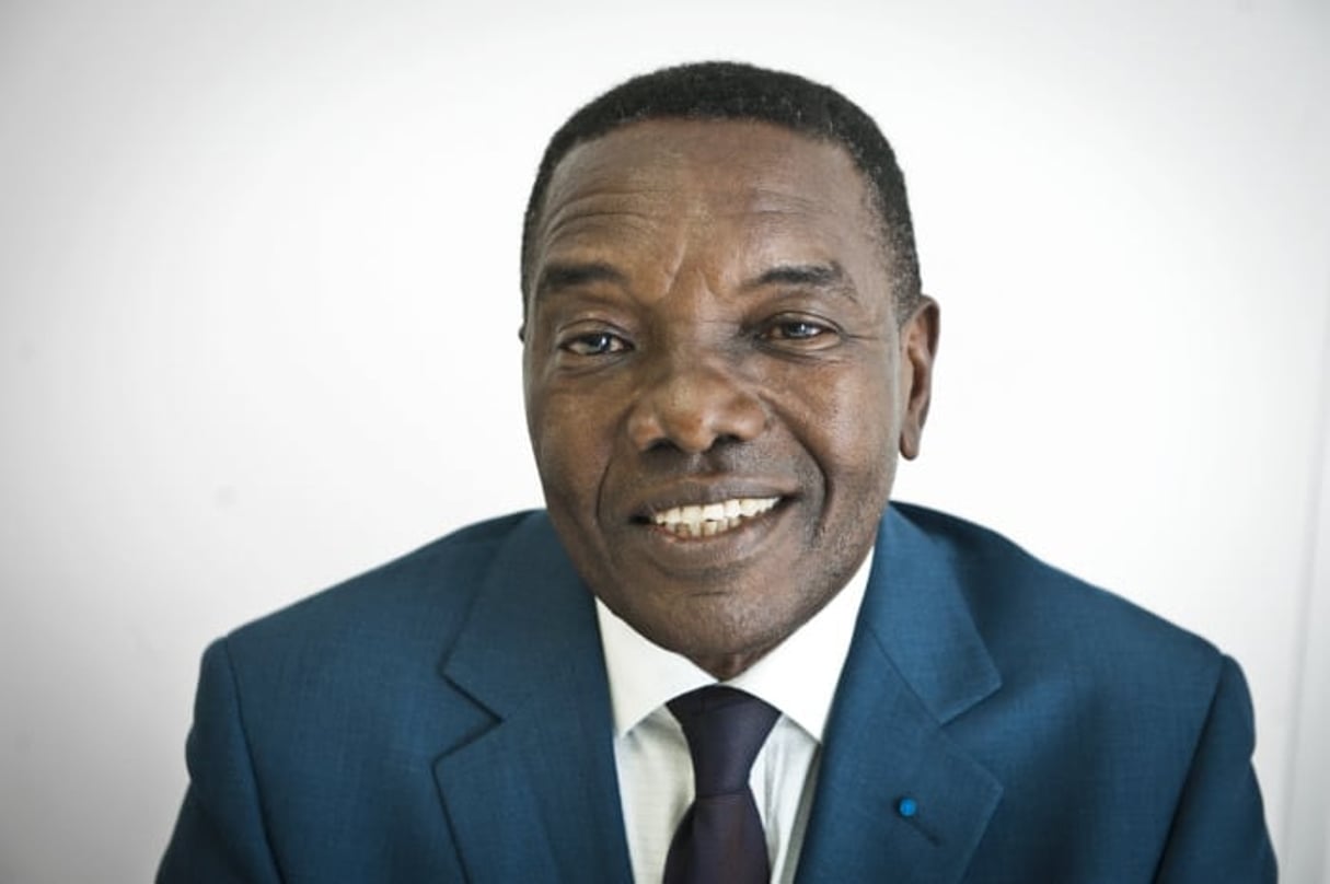 André-Alain Atundu, porte-parole de la Majorité présidentielle, le 26 janvier 2018, à Paris. © Vincent Fournier/JA