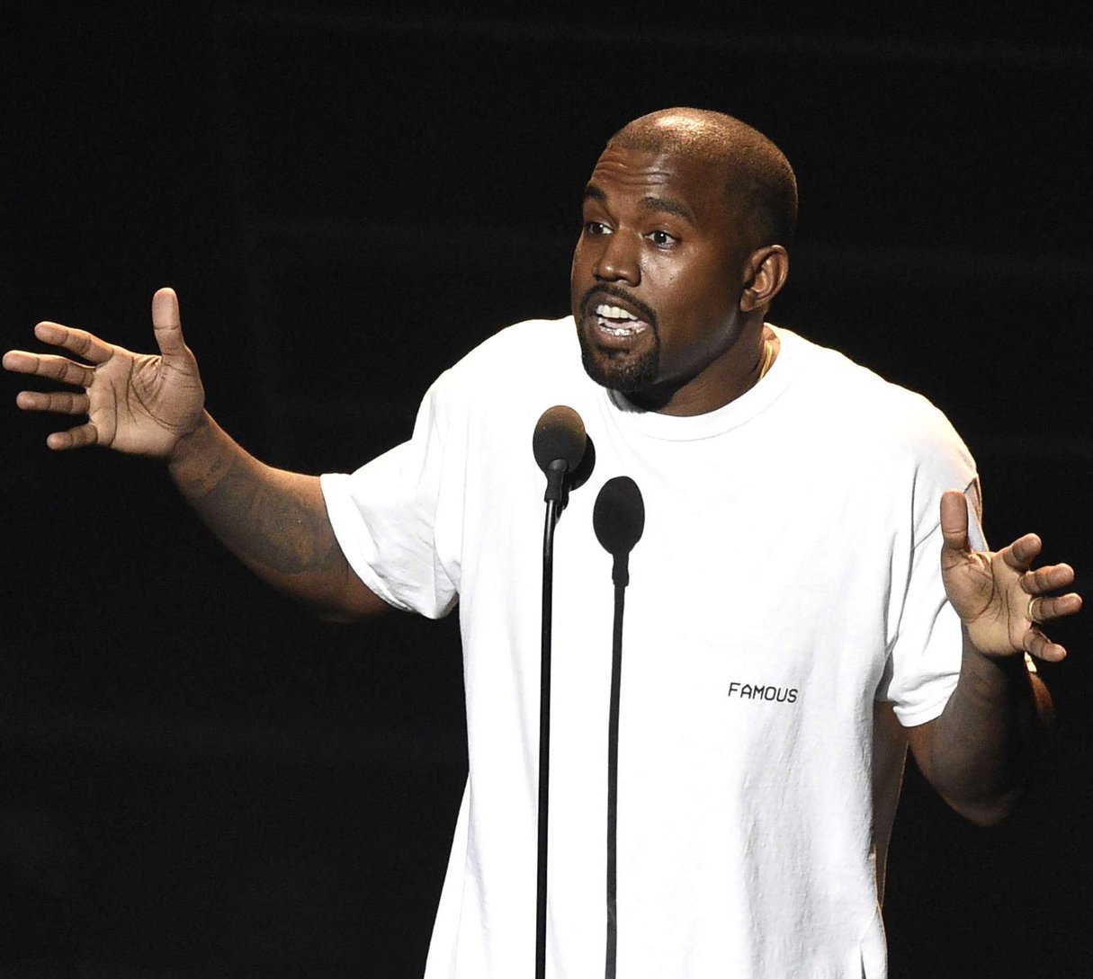 Le rappeur Kanye West, en août 2016 sur MTV. © SIPA/AP