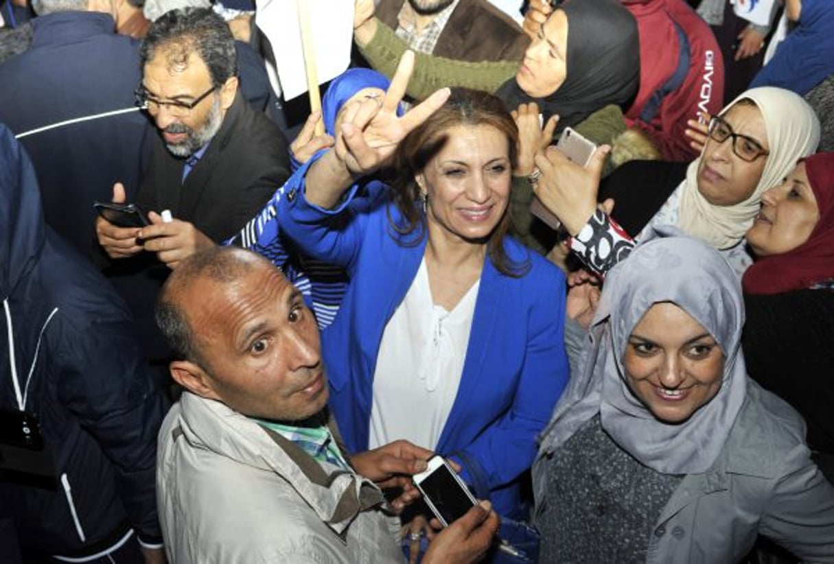 Souad Abderrahim (Ennahdha) est arrivée en tête à Tunis. Elle devrait être la prochaine maire de la ville © Sofiene Hamdaoui/AFP
