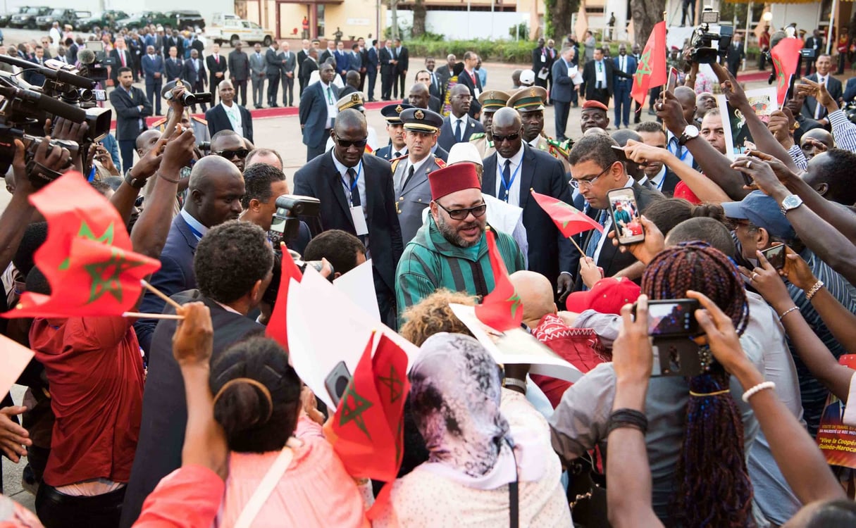 Le roi Mohammed VI à Conakry (Guinée), le 24 février 2017. &copy; MAP