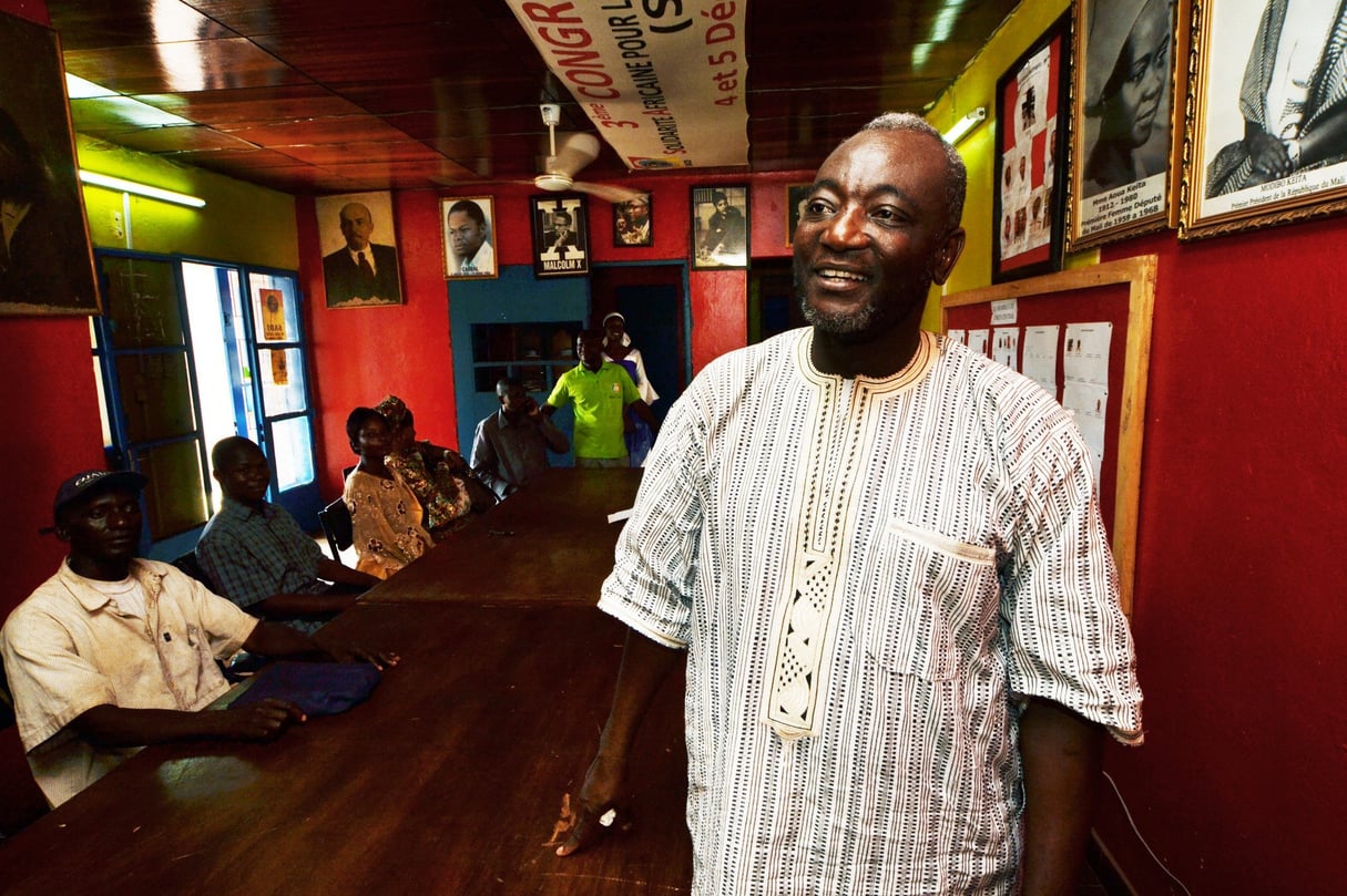 Oumar Mariko, à Bamako en mai 2018. &copy; emmanuel daou bakary pour ja