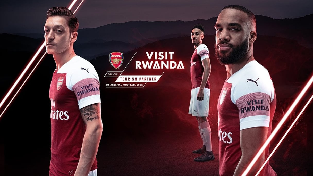 Visuel du « sponsoring » du FC Arsenal par le Rwanda. © DR / Arsenal FC