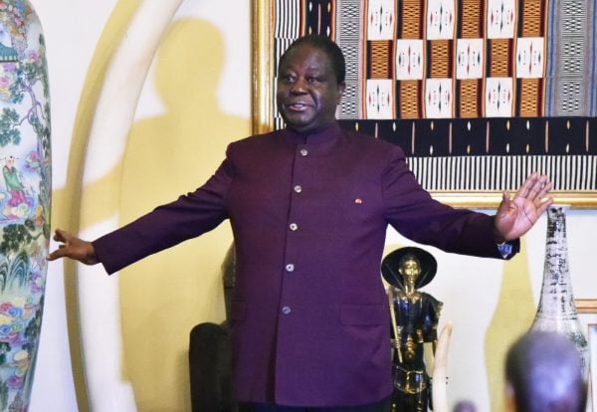 Le 19 avril 2018, à Daoukro, Henri Konan Bédié annonce que le PDCI présentera son propre candidat à la présidentielle © Sia Kambou/AFP