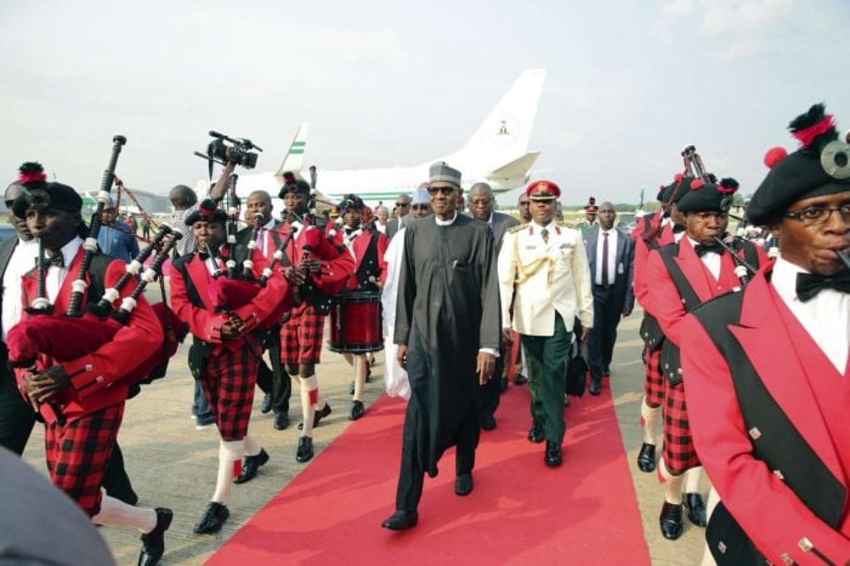 Le président nigérian Muhammadu Buhari le 19 août 2017 à Abuja. © Sunday Aghaeze/AP/SIPA