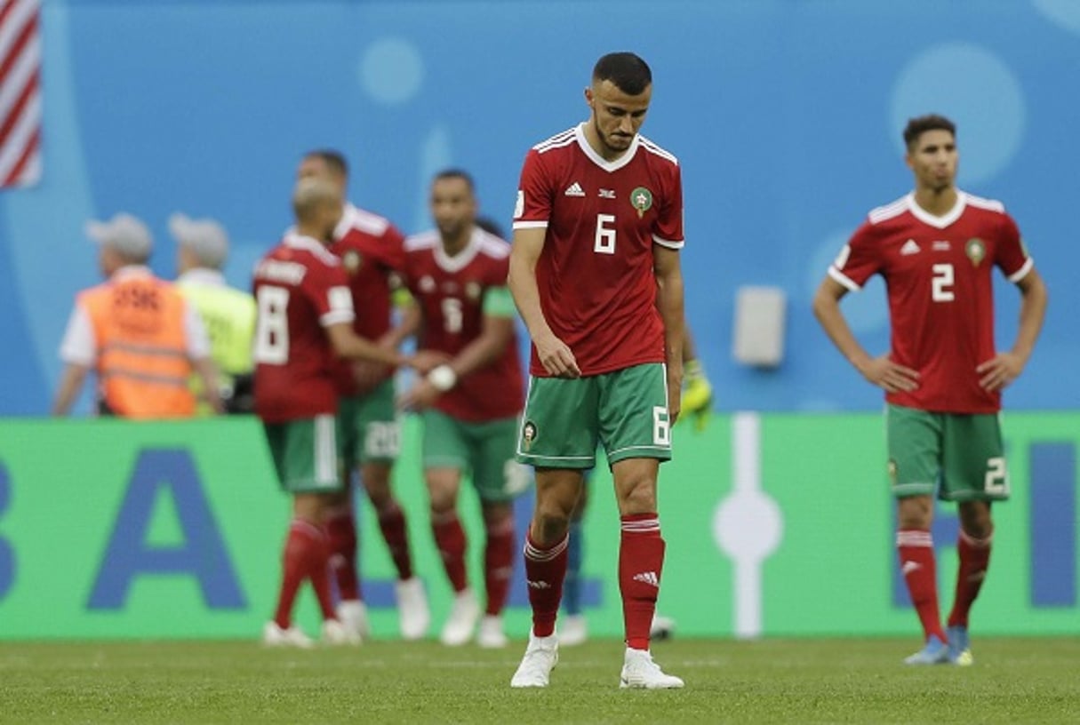 Après sa défaite face à l’Iran, le 15 juin, le Maroc retrouvera le Portugal au Mondial 2018. © Andrew Medichini/AP/SIPA
