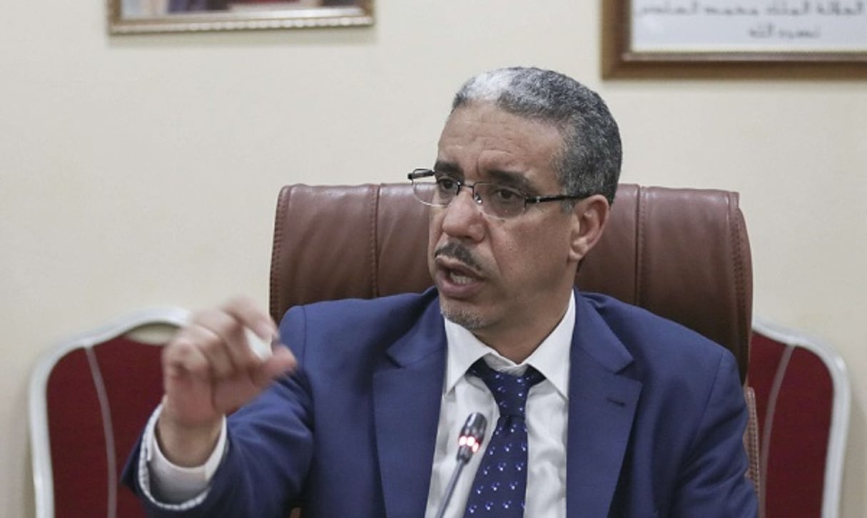 Aziz Rabbah, ministre marocain de l’Énergie, des Mines, de l’Eau et du Développement durable, à Rabat, le 28 juin 2018. © Mosa’ab Elshamy/AP/SIPA