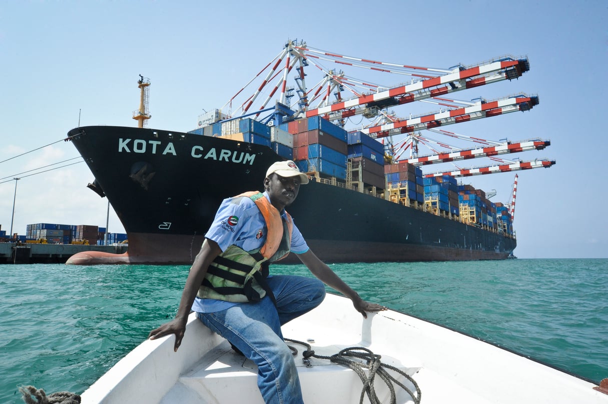 Les compagnies chinoises brillent par leur absence sur les ports africains, comme ici à Djibouti. © Vincent Fournier/Jeune Afrique