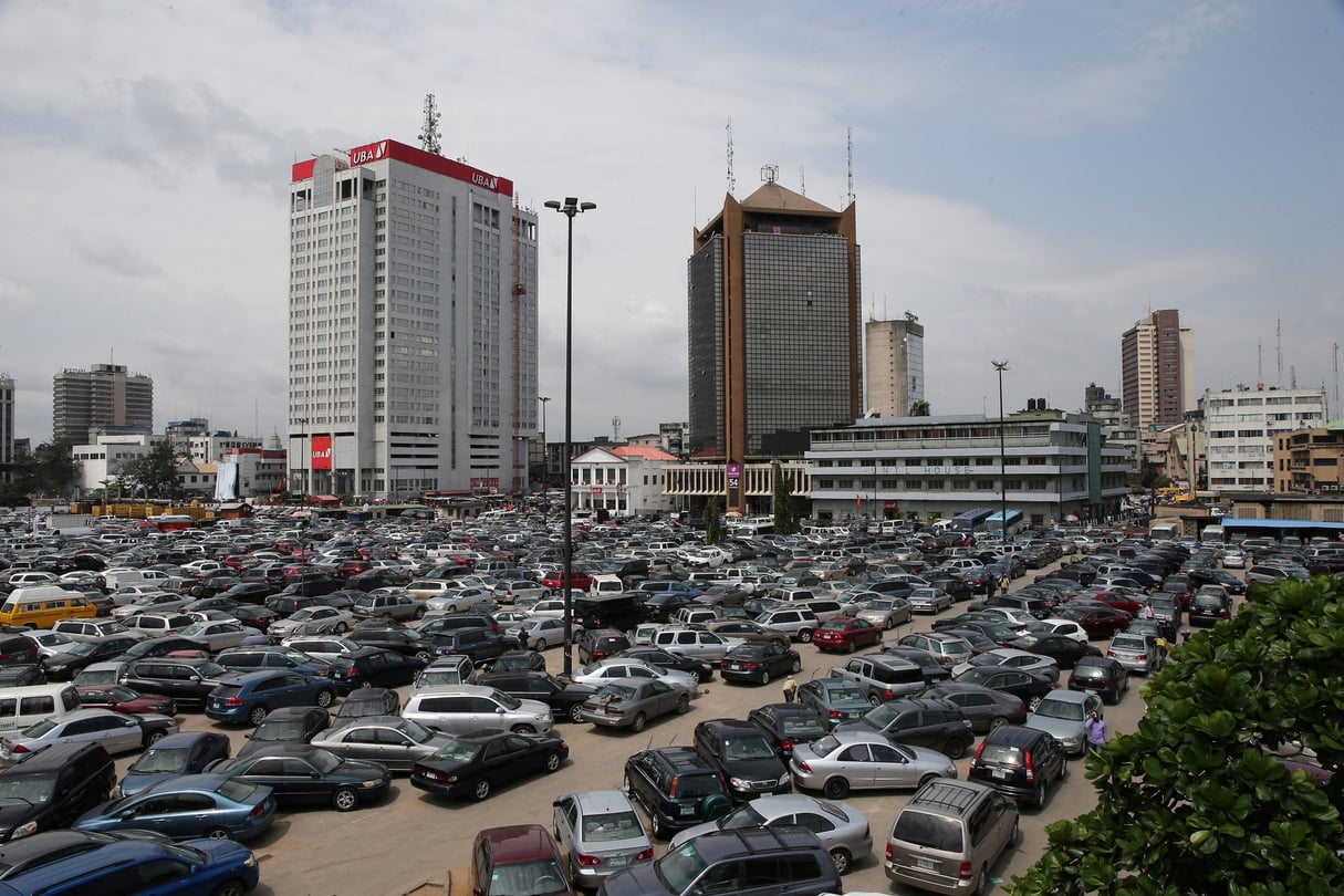 Sièges de United Bank for Africa Ltd et de Wema Bank Plc, à Lagos. © George Osodi/Bloomberg via Getty Images