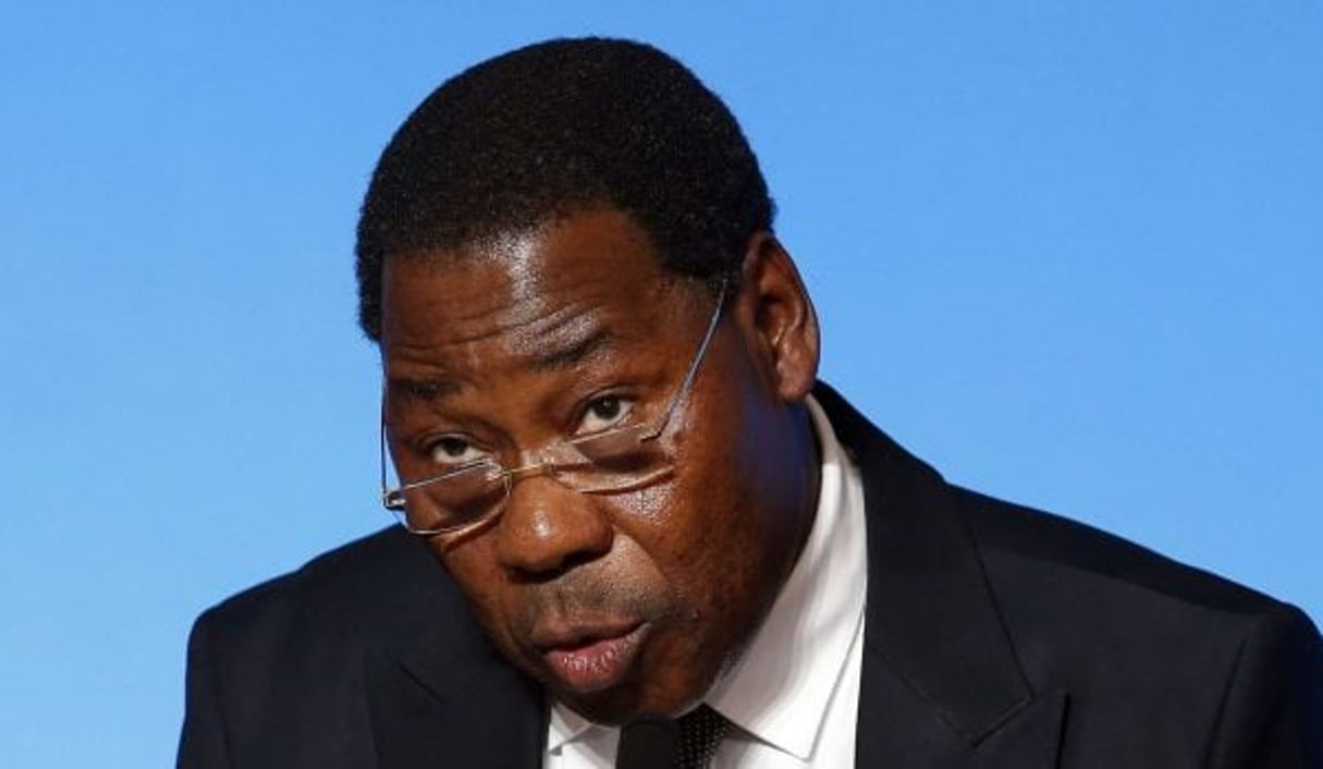 L’ex-président béninois Yayi Boni lors d’une conférence de presse à l’Élysée le 10 novembre 2015. © Francois Mori/AP/SIPA