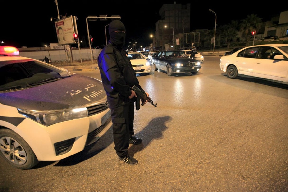 Des membres de la Force spécial de dissuasion de la milice Rada, d’obédience madkhaliste, le 7 mars 2016 à Tripoli. © REUTERS/Ismail Zitouny