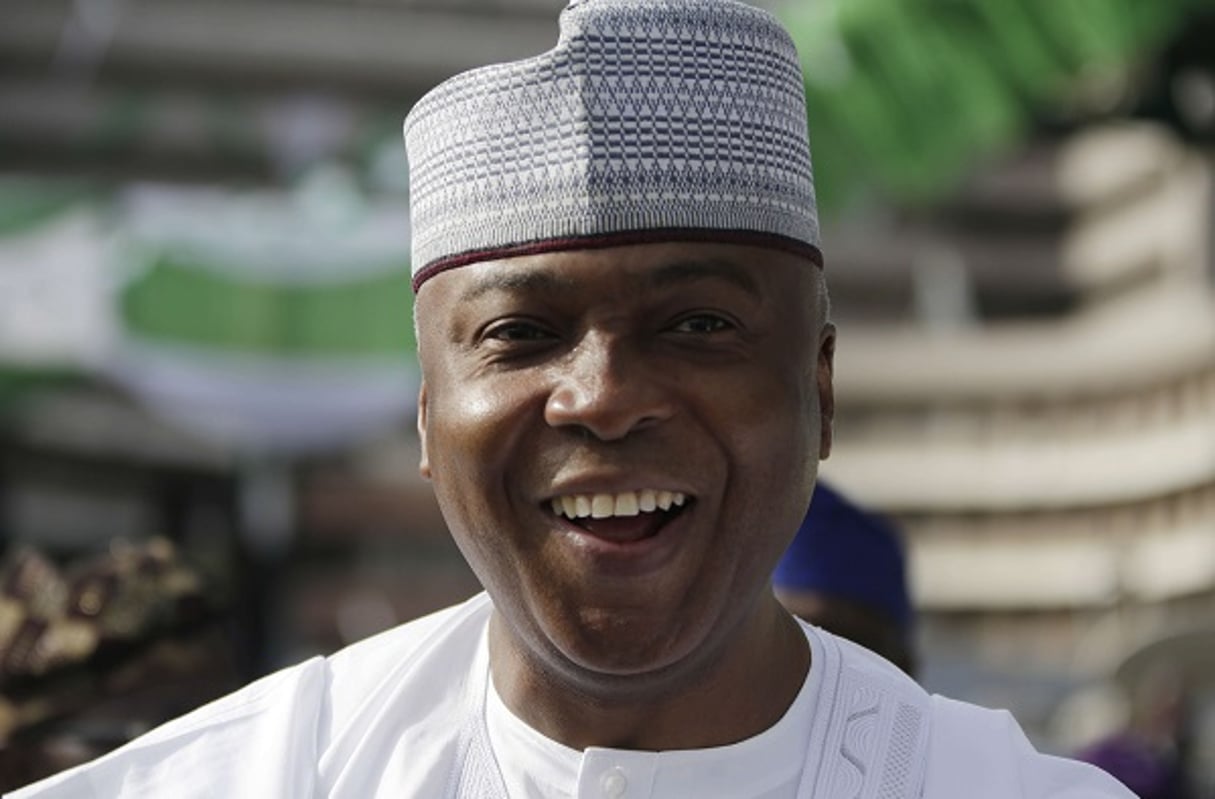 Bukola Saraki, le président du Sénat nigérian, est accusé d’être à l’origine des défections. © Sunday Alamba/AP/SIPA