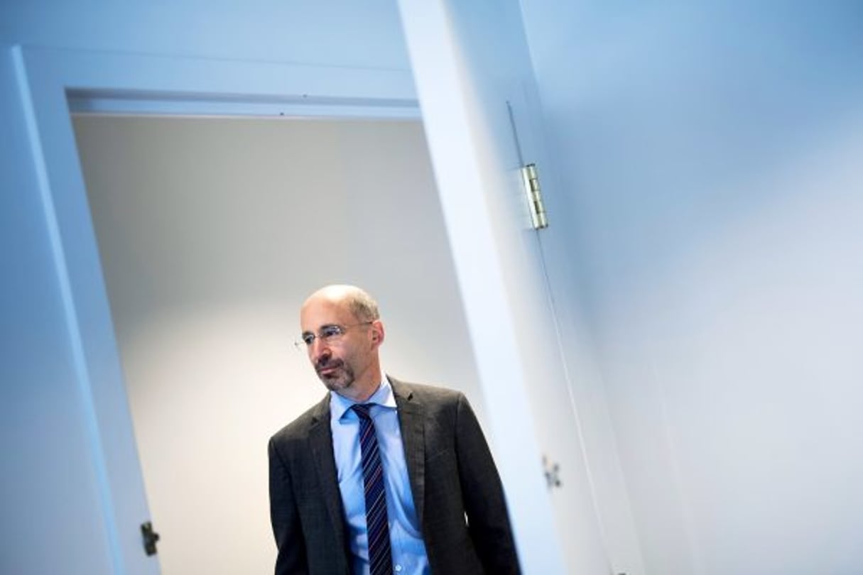 Robert Malley, Président du think tank International Crisis Group, dans son bureau de Washington, en mai. © BRENDAN SMIALOWSKI/AFP