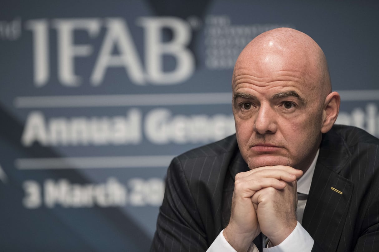 Le président de la FIFA, Gianni Infantino, à Zurich, en Suisse, le samedi 3 mars 2018. © Ennio Leanza/AP/SIPA