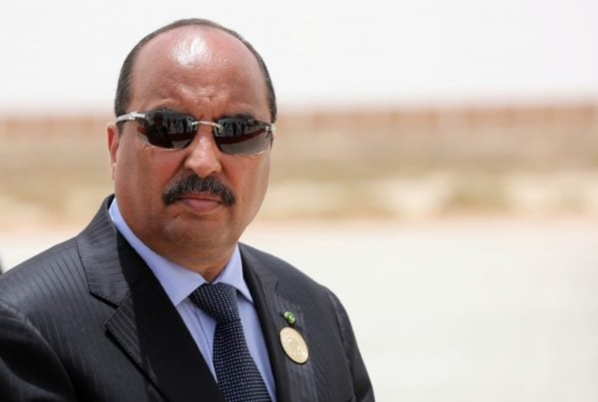 Le président mauritanien Mohamed Ould Abdelaziz à  Nouakchott le 2 juillet 2018. © Ludovic Marin/Pool via Reuters