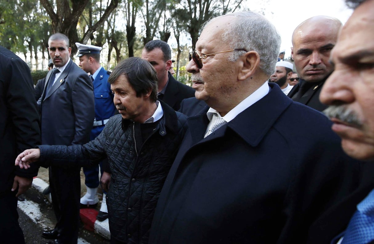 Saïd Bouteflika (à g.) et le chef d’état-major, Ahmed Gaïd Salah, le 10 décembre 2018, à Alger. © Anis Belghoul/NewPress PPAGENCY/SIPA PRESS