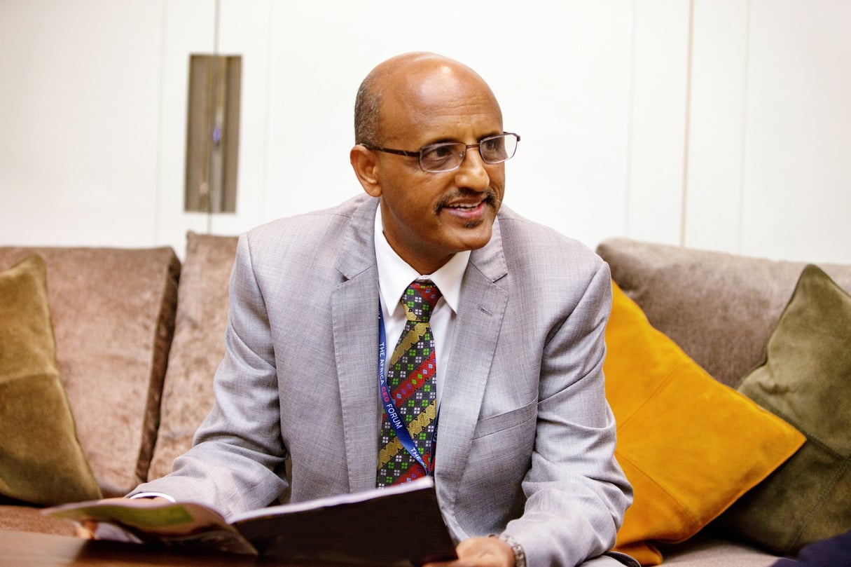 Tewolde Gebremariam, Directeur général d’Ethiopian Airlines. Genève, Suisse, le 20 mars 2017.© Brice Blondel/CEO Forum pourJA © B.Blondel/CEO Forum pour JA