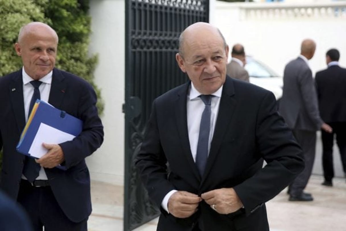 Le ministre français des Affaires étrangères, Jean-Yves Le Drian, en juillet 2018. © Hassene Dridi/AP/SIPA