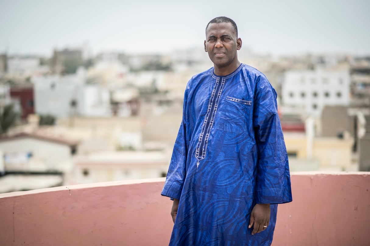 Rencontre avec Biram Ould Dah Abeid à Dakar © Sylvain Cherkaoui pour JA
