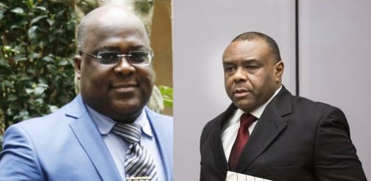 Félix Tshisekedi (à g.) et Jean-Pierre Bemba. © Montage JA