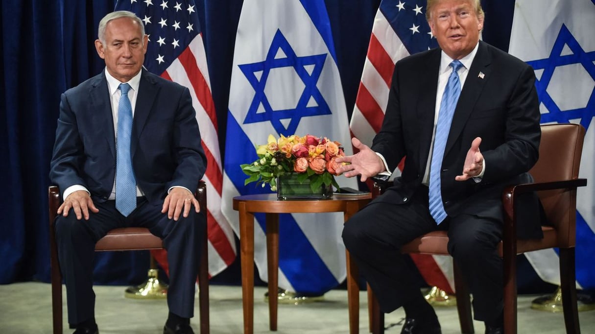 Donald Trump se dit favorable à la solution à deux États israélien et palestinien. © AFP / Nicholas Kamm