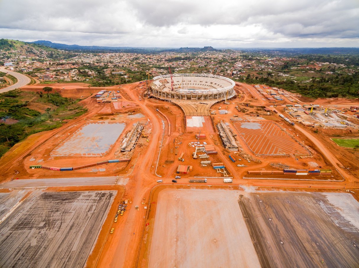 Le complexe Sportif d’Olembé doit accueillir les matchs de la CAN 2019. Ici, le 6 septembre 2018. © Gruppo Piccini S.A.