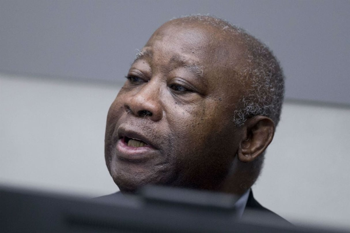 Laurent Gbagbo, lors d’une audience devant la Cour pénale internationale, le 28 janvier 2016. © Peter Dejong/AP/SIPA