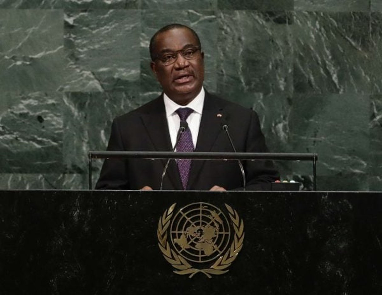 Le Premier ministre du Togo Sélom Klassou à l’Assemblée des Nations unies, le 21 septembre 2017. © AP/SIPA/Frank Franklin