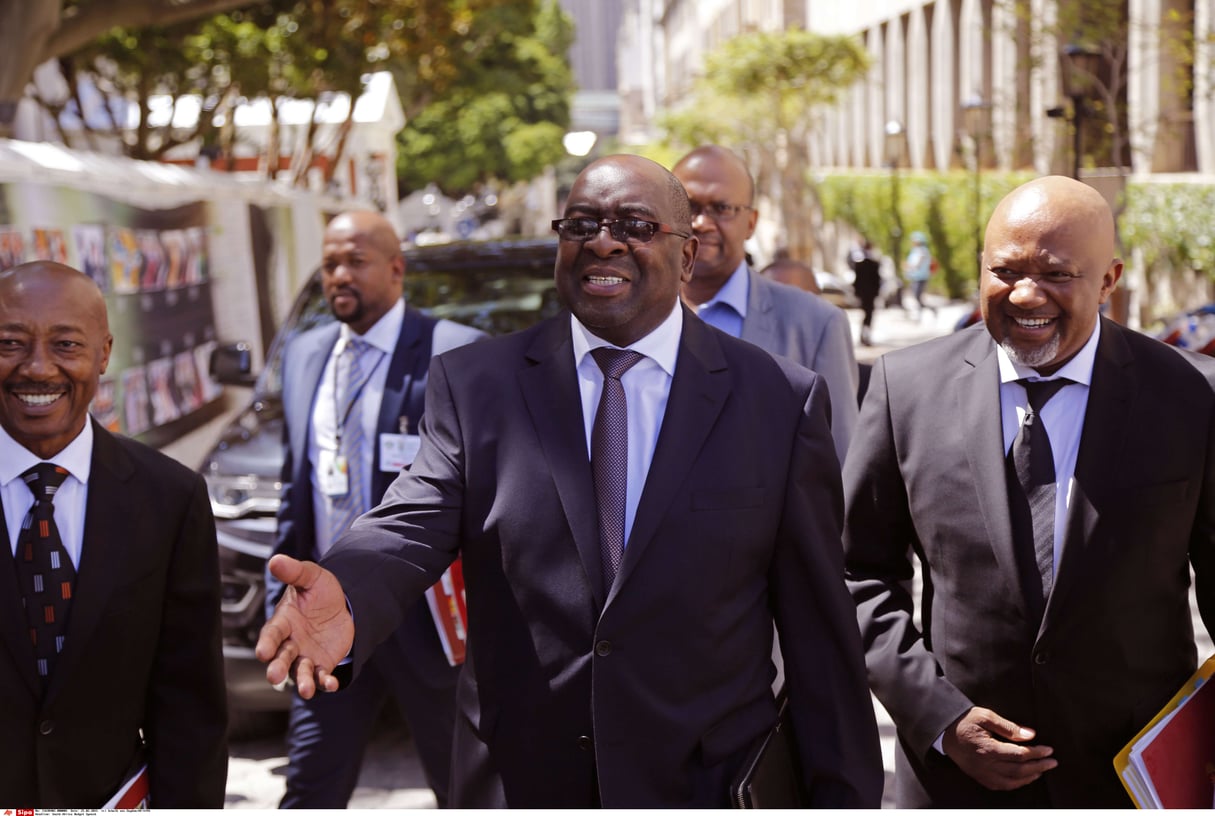 Nhlanhla Nene ministre des finances en Afrique du Sud. © Schalk van Zuydam/AP/SIPA