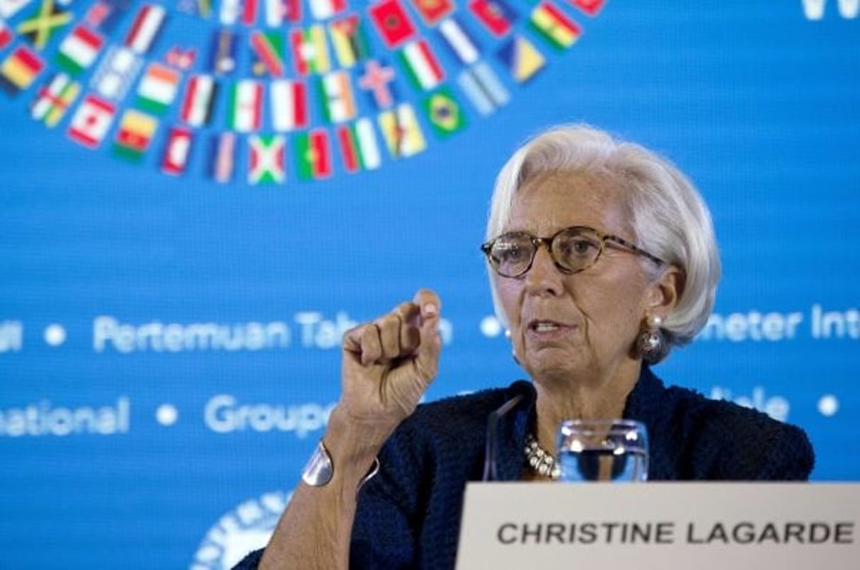 Christine Lagarde à la réunion annuelle du FMI et de la Banque mondiale, à Bali, le 11 octobre 2018. © Firdia Lisnawati/AP/SIPA