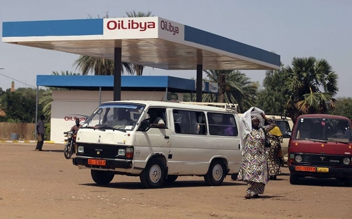 Station OiLibya à Niamey (Niger). © Sunday Alamba/AP/SIPA