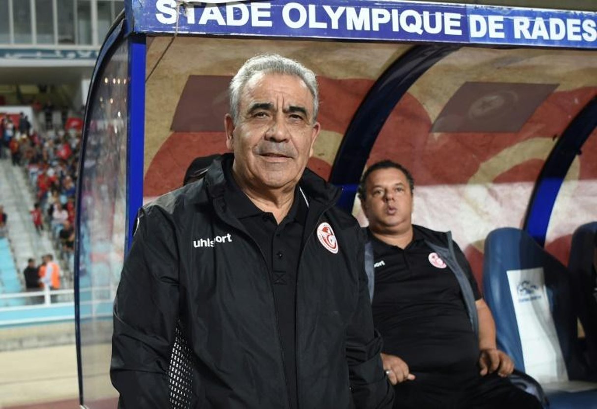 Faouzi Benzarti, alors entraîneur de la Tunisie face au Niger au stade de Radès, le 13 octobre 2018. © afp.com – FETHI BELAID