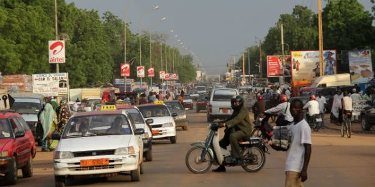 Une rue dans le centre de Niamey, en septembre 2011 (photo d’illustration). © Tagaza Djibo/AP/SIPA