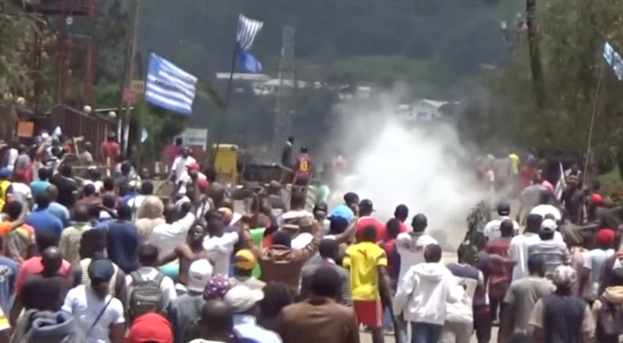 Lors d’une manifestation de séparatistes anglophone, à Bamenda, le 1er octobre 2017. (Archives). © REUTERS/via Reuters TV