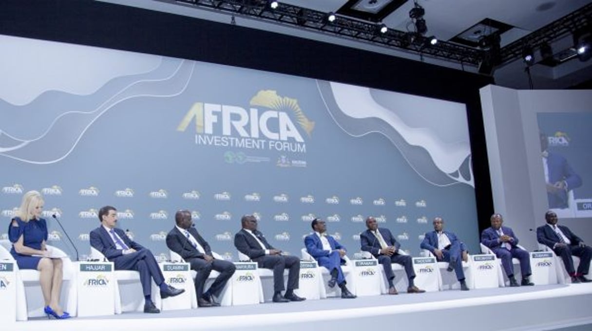 Les dirigeants des principales institutions de développement partenaires de l’Africa Investment Forum. © Mohamed Ali Ghouyel, BAD