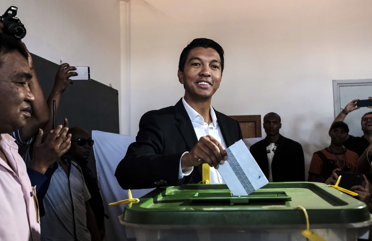 Andry Rajoelina a été élu président de la République de Madagascar selon les résultats provisoires de la Ceni. © Kabir Dhanji/AP/SIPA